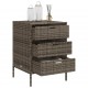 Sonata H Градински шкаф за съхранение сив 55x59x80 см полиратан