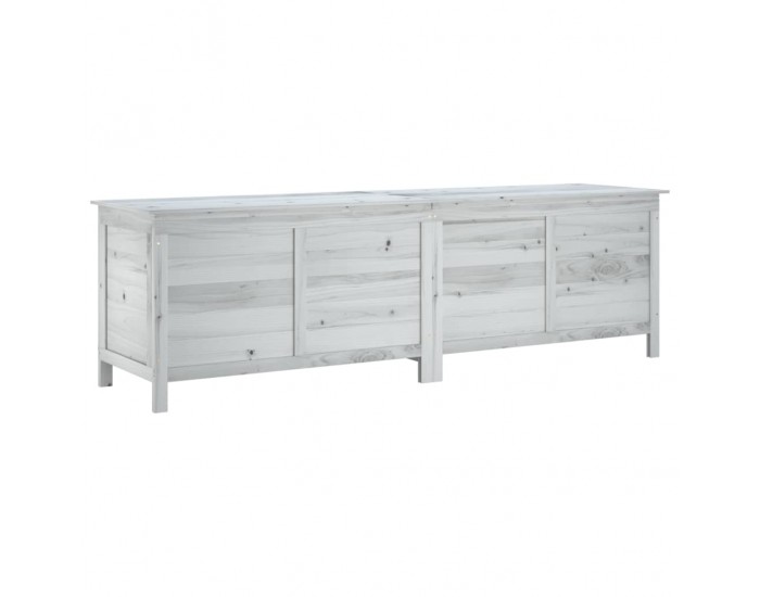Sonata H Градинска кутия за съхранение бяла 198,5x50x56,5 см чам масив
