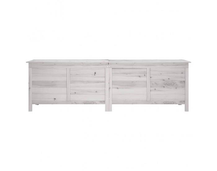 Sonata H Градинска кутия за съхранение бяла 198,5x50x56,5 см чам масив