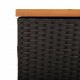 Sonata H Външна кутия за съхранение черна 220x50x54 см PE ратан акация