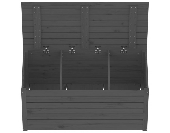 Sonata H Градинска кутия сива 101x50,5x46,5 см масивна борова дървесина