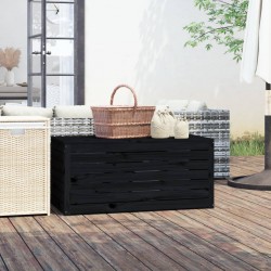 Sonata H Градинска кутия черна 101x50,5x46,5 см масивна борова дървесина - Construcții de exterior