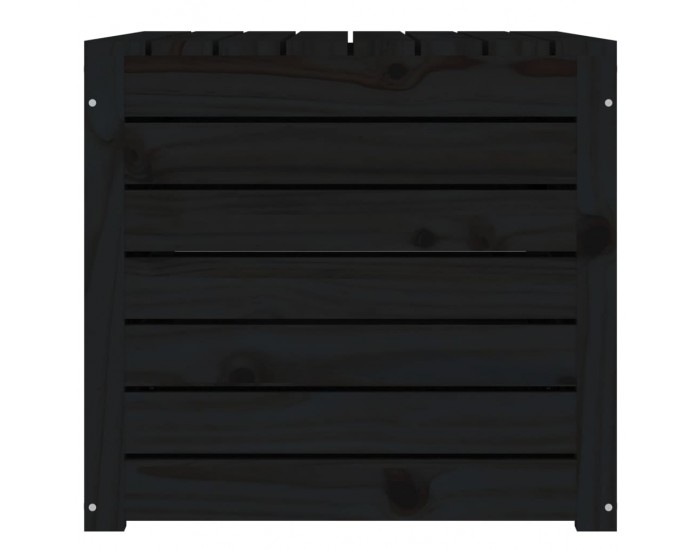 Sonata H Градинска кутия черна 101x50,5x46,5 см масивна борова дървесина