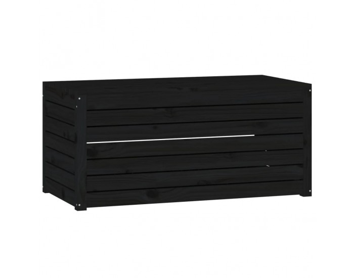 Sonata H Градинска кутия черна 101x50,5x46,5 см масивна борова дървесина