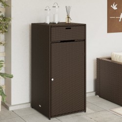 Sonata H Градински шкаф за съхранение, кафяв, 55x55x111 см, полиратан - Construcții de exterior