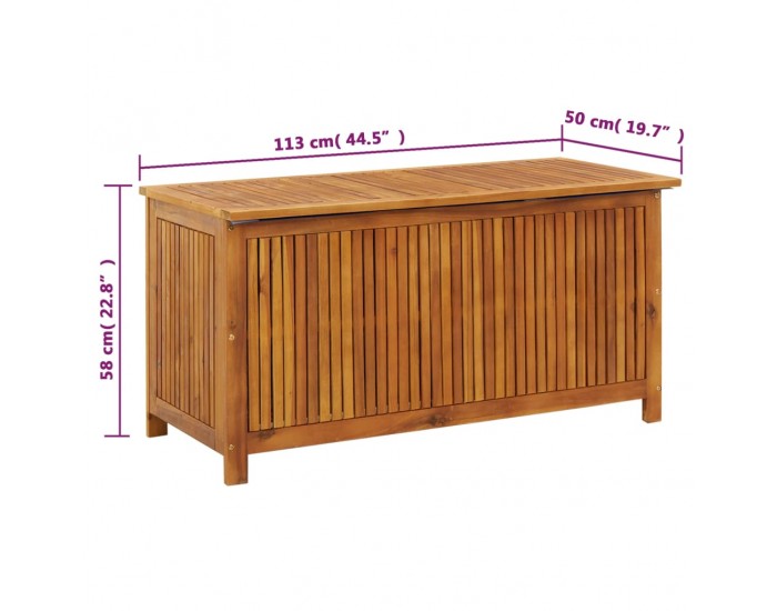 Sonata H Градинска кутия за съхранение 113x50x58 см акациево дърво масив