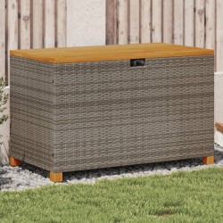 Sonata H Градинска кутия за съхранение сив 110x55x63 см PE ратан акация - Construcții de exterior
