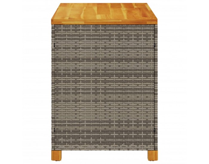 Sonata H Градинска кутия за съхранение сив 110x55x63 см PE ратан акация