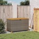 Sonata H Градинска кутия за съхранение сив 110x55x63 см PE ратан акация