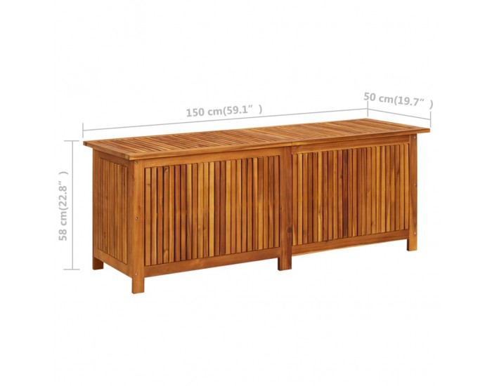 Sonata H Градинска кутия за съхранение 150x50x58 см акациево дърво масив