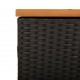 Sonata H Външна кутия за съхранение черна 110x50x54 см PE ратан акация