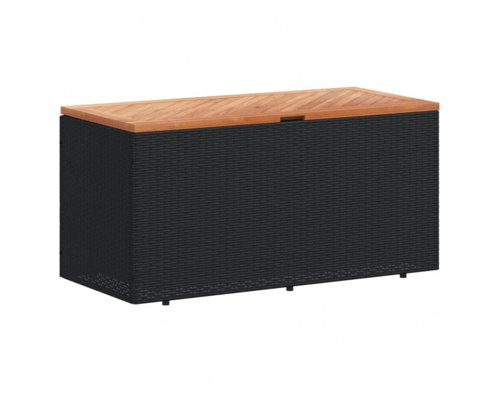 Sonata H Външна кутия за съхранение черна 110x50x54 см PE ратан акация