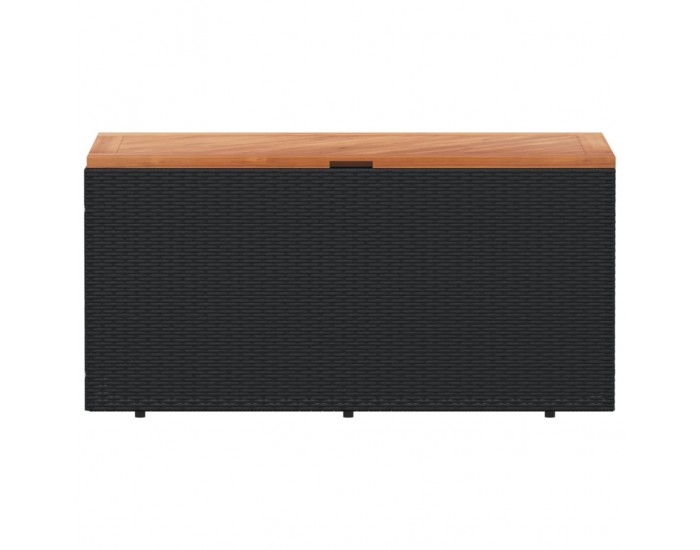 Sonata H Външна кутия за съхранение черна 110x50x54 см PE ратан акация
