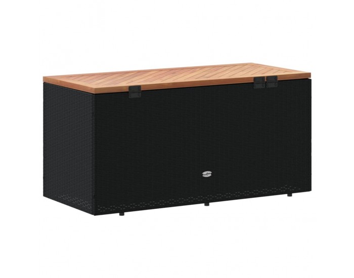 Sonata H Външна кутия за съхранение черна 110x50x54 см PE ратан акация
