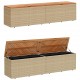 Sonata H Градинска кутия за съхранение бежов 220x50x54см PE ратан акация