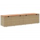 Sonata H Градинска кутия за съхранение бежов 220x50x54см PE ратан акация