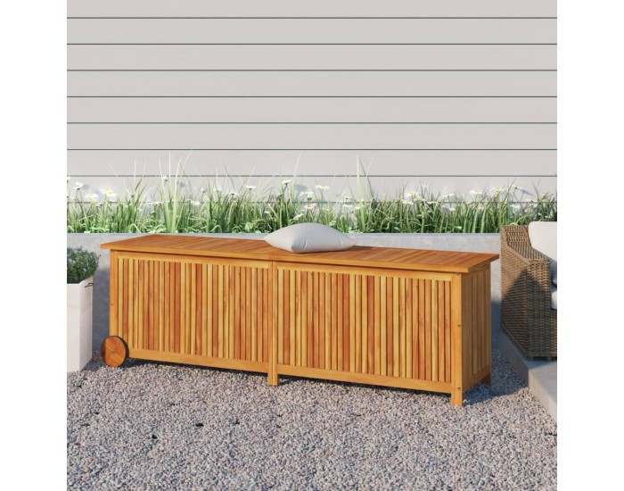 Sonata H Градинска кутия за съхранение колела 150x50x58 см акация масив