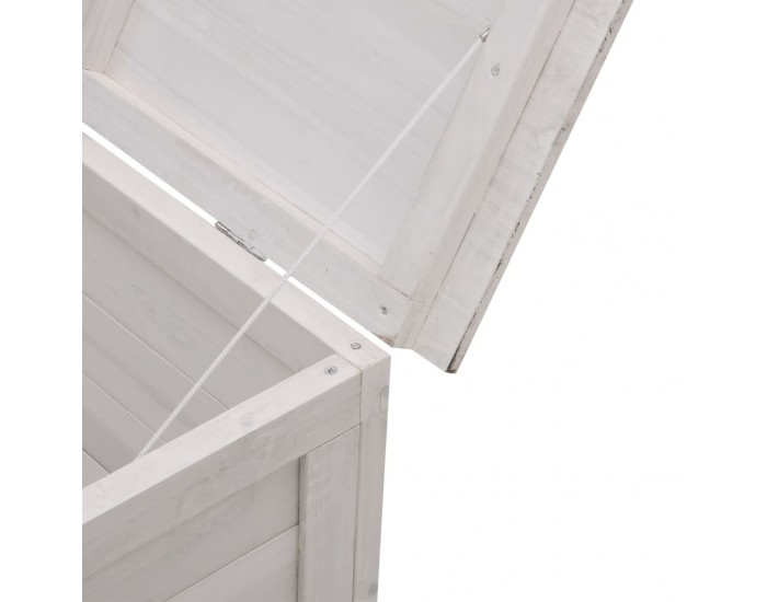Sonata H Градинска кутия за съхранение бяла 150x50x56,5 см чам масив