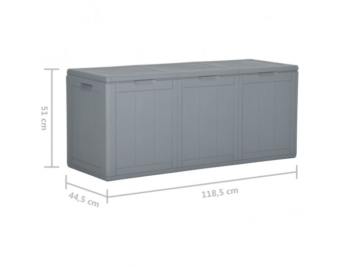 Sonata H Градинска кутия за съхранение, 270 л, сива, PP ратан