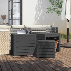 Sonata H Комплект градински кутии от 3 части, сиви, масивно дърво бор - Construcții de exterior