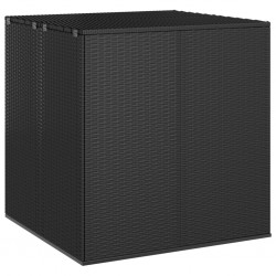 Sonata H Кутия за градински възглавници PE Ратан 100x97,5x104 см черна - Construcții de exterior