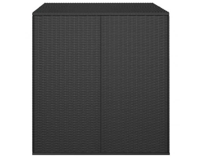 Sonata H Кутия за градински възглавници PE Ратан 100x97,5x104 см черна
