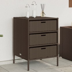 Sonata H Градински шкаф за съхранение кафяв 55x59x80 см полиратан - Construcții de exterior