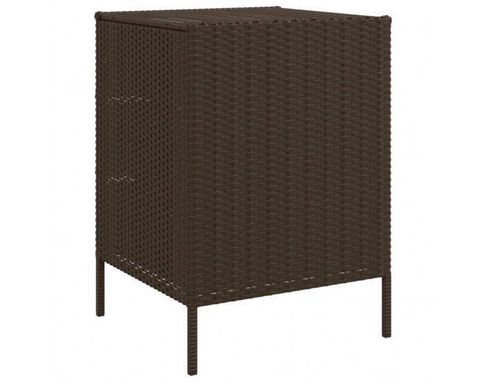 Sonata H Градински шкаф за съхранение кафяв 55x59x80 см полиратан