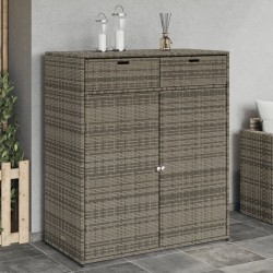 Sonata H Градински шкаф за съхранение, сив, 105x55x113 см, полиратан - Construcții de exterior