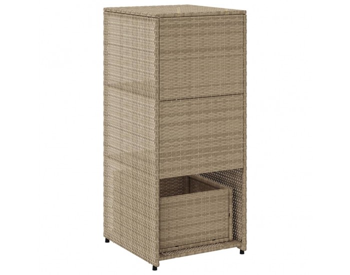 Sonata H Градински шкаф за съхранение бежов 50x55x115 см полиратан