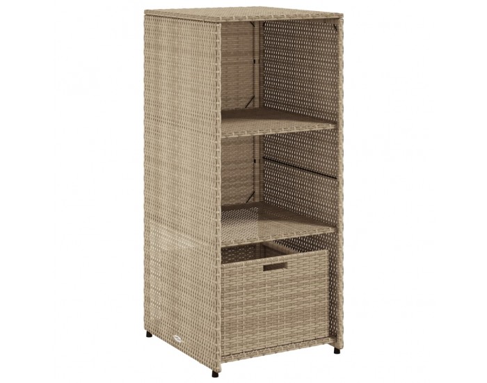 Sonata H Градински шкаф за съхранение бежов 50x55x115 см полиратан