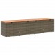 Sonata H Градинска кутия за съхранение сива 220x50x54 см PE ратан акация