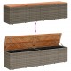 Sonata H Градинска кутия за съхранение сива 220x50x54 см PE ратан акация