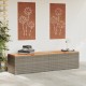 Sonata H Градинска кутия за съхранение сива 220x50x54 см PE ратан акация