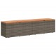 Sonata H Градинска кутия за съхранение сива 220x50x54 см PE ратан акация