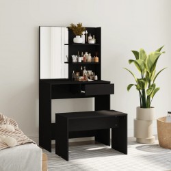 Sonata H Комплект тоалетка, черна, 74,5x40x141 см - Măsuțe de toaletă și oglinzi