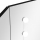 Sonata H Ъглова тоалетка с LED, черна, 111x54x141,5 см