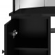Sonata H Ъглова тоалетка с LED, черна, 111x54x141,5 см