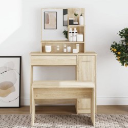 Sonata H Тоалетка с огледало, дъб сонома, 86,5x35x136 см - Măsuțe de toaletă și oglinzi