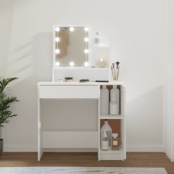 Sonata H Тоалетка с LED, бяла, 86,5x35x136 см - Măsuțe de toaletă și oglinzi