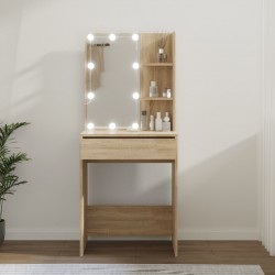Sonata H Тоалетка с LED, дъб сонома, 60x40x140 см - Măsuțe de toaletă și oglinzi