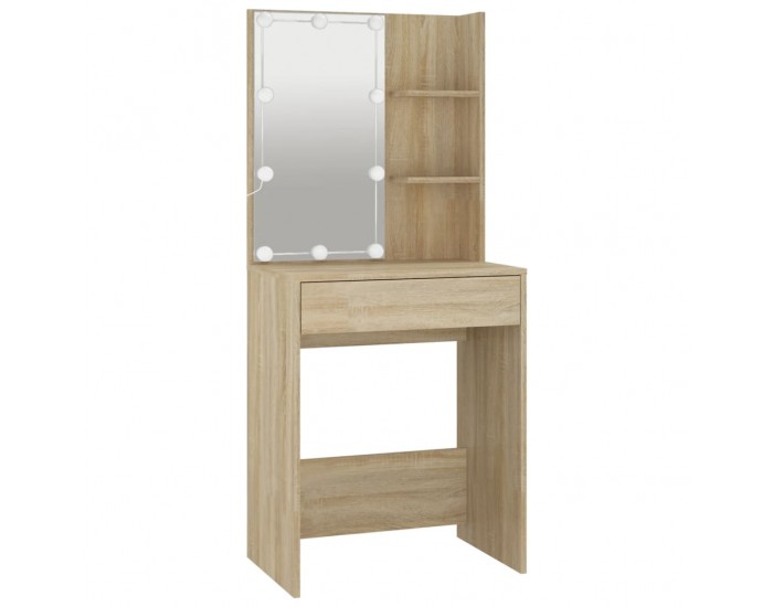 Sonata H Тоалетка с LED, дъб сонома, 60x40x140 см