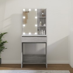 Sonata H Тоалетка с LED, сив сонома, 60x40x140 см - Măsuțe de toaletă și oglinzi