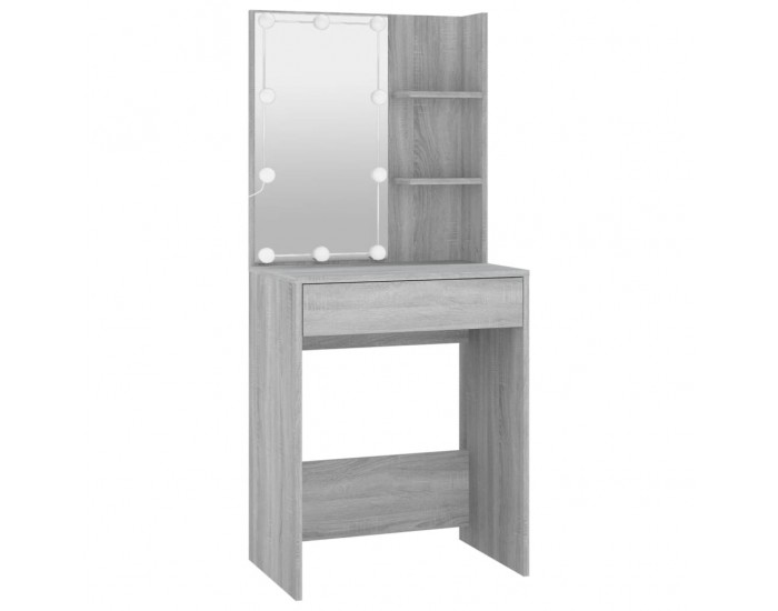 Sonata H Тоалетка с LED, сив сонома, 60x40x140 см