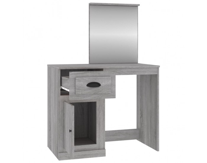 Sonata H Тоалетка с огледало сив сонома 90x50x132,5 см инженерно дърво