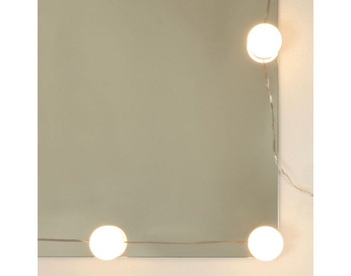 Sonata H Тоалетка с LED светлини, бетонно сива, 90x42x132,5 см