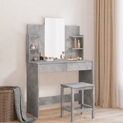 Sonata H Тоалетка с огледало, бетонно сива, 96x39x142 см - Măsuțe de toaletă și oglinzi