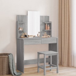 Sonata H Тоалетка с огледало, сив сонома, 96x39x142 см - Măsuțe de toaletă și oglinzi