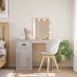 Sonata H Тоалетка с LED лампи, сив сонома, 90x42x132,5 см - Măsuțe de toaletă și oglinzi