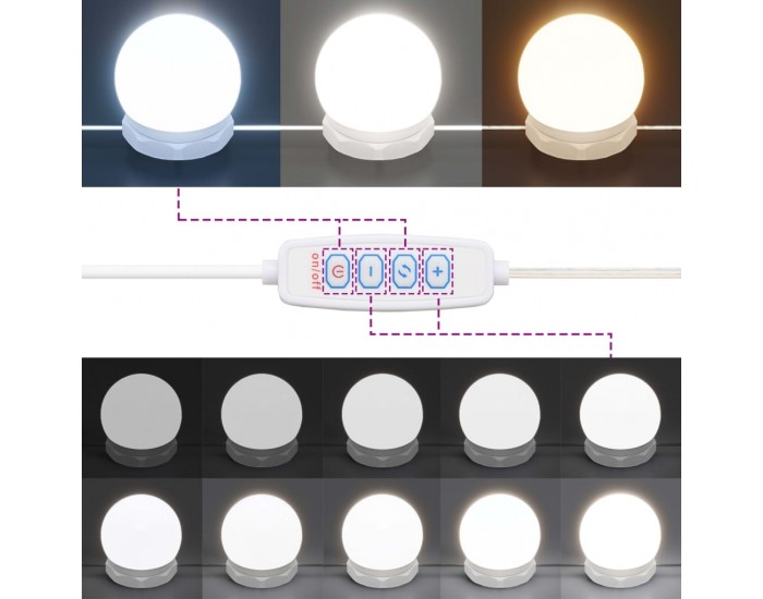 Sonata H Тоалетка с LED, опушен дъб, 74,5x40x141 см